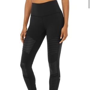 ALO Yoga Black Moto High-Waisted Yoga Pants